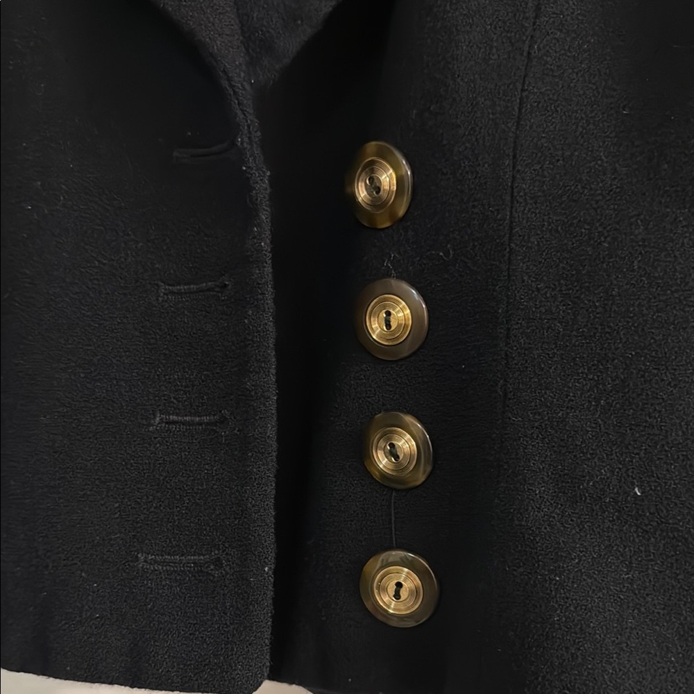 Dior Black Blazer with Gold Buttons - Picture 2 of 7